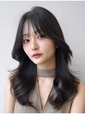 韓国/くびれヘア/髪質改善/透明感カラー/顔まわりレイヤー