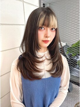 ロンド ジュルード 名古屋(Lond jeloud) 前髪インナーカラー ハイレイヤー デザインカラー