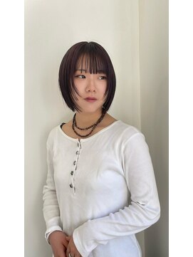 エンドリンク(endlink) くびれヘアアプリコットオレンジハイライトカラーショートカット