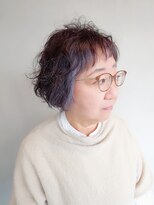 ラトリエコンタン(L´atelier Content)&nbsp;30代40代50代おすすめ　ショートボブ×ラベンダーグレー