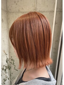 キャンバス 川崎(canvas.) オレンジボブ　外ハネ／川崎／ハイトーンカラー