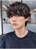 波巻きツイスト/黒髪/シャドウパーマ/マッシュウルフ