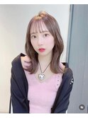 ミルクグレージュ/くびれレイヤー/韓国巻き/顔周りカット