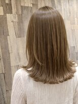 リゾートヘアー(Resort Hair) 艶ベージュ外ハネミディ♪