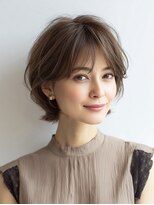 Heart's美人設計と白髪ぼかし専門店 青山表参道店 脱白髪染め/ショートヘア【ハーツ】&nbsp;白髪ぼかし脱白髪染め似合わせショートボブ40代50代60代
