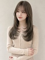 ユーフォリア 青山(Euphoria)&nbsp;ミルクティーベージュ内巻きベージュカラー韓国レイヤー内巻き◎