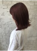 カシスレッドチェリーレッドボブ切りっぱなし伸ばしかけ4020