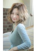 【林　飛夕也】愛され小顔　sweetウェーブボブ♪