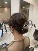 大人可愛い華やかヘアセットナチュラルイベント結婚式20代30代