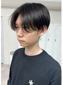 センターパートメンズマッシュパーマニュアンスパーマ刈り上げ