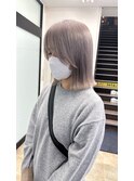 切りっぱなし×顔周りレイヤー