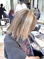 マニア(mania.)&nbsp;デザインカラーミルクティーベージュグレージュブラウンブリーチ