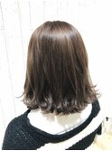 切りっぱなしボブ×アッシュブラウン