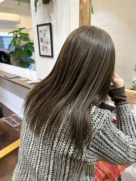 ラレイ ハラジュク(Lalei harajuku) 原宿/ブリーチなしダブルカラー/オリーブベージュ/10代/20代