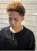 針金ショートアフロテーパーフェードスパイキーアフロ