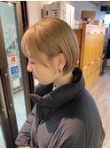大人可愛い20代30代40代黒髪前下がりショートボブ丸みショート◎