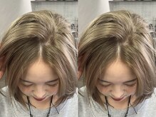 トーン(tone)の雰囲気（ハイトーンなどのデザインのあるヘアも人気です。（高槻・茨木））