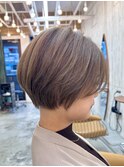 ミニウルフレイヤーカット顔周り前髪韓国ショートボブ/横浜