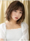 大人かわいいイヤリングカラー抜け感くびれボブY上尾20代30代