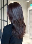調布透明感カラーレイヤーカットラベンダーカラー顔周りレイヤー