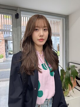 ブラウン(BROUN) レイヤーカットオリーブベージュ