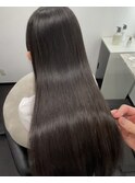ロングヘアー　縮毛矯正上級髪質改善　赤坂見附