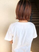 ヘアーリゾートレガロ 八尾店(Hair Resort regalo)&nbsp;BOB × ピンクオレンジ バレイヤージュ