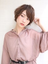 オーロ(ORO)&nbsp;丸顔さん◎グレーベージュ小顔ひし形ショート