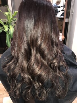 ヘアケアアンドヘアデザイン リベール(L:belle) サクラマチ/井野担当/モーブブラウン/ロング/ゆるふわカール