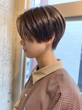 ヌイ 横浜(nui) ボーイッシュハンサムショート_くびれヘアアプリコットオレンジ