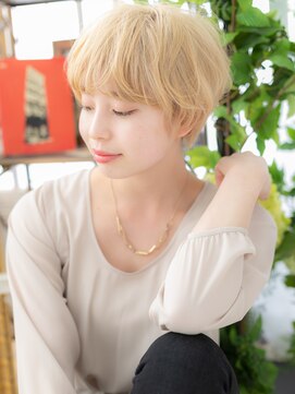 カバーヘア ブリス 川口(COVER HAIR bliss) ハイトーン3Dカラー外国人風エアリーショートa川口10代20代30代