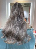 ロングスタイル★垢抜けホワイトアッシュ