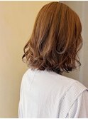 やわらかウェーブ/ボブパーマ/前髪パーマ/ことりベージュ