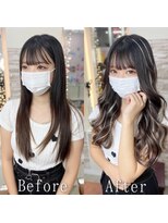 あるじゃんすー 神戸三宮店&nbsp;ホワイトベージュ×ダークショコラ#シールエクステ#韓国#神戸