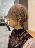 大人ラフウェーブ20代30代40代ボブブラウンスウィングショート