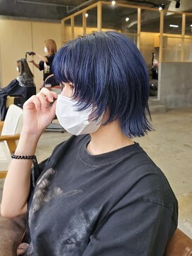 フリーラ 京都河原町三条店(freera) ウルフヘア★(ネイビーブルー)