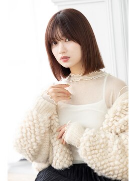 トティア 堀江(Totia) 【Totia堀江】大人ボブ×ニュアンスカラー×ベビーピンク