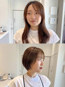 タス(tas) tas似合わせカット before&after 【コンパクト丸みショート】
