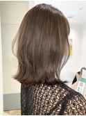 結べるボブミディアムレイヤーベージュカラーことりベージュ