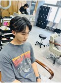 ベリーショート/ダークアッシュ/ニュアンスパーマ/韓国マッシュ