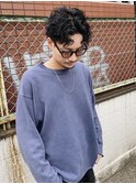 Kazu × 大人ヘア グランジパーマ ショート センターパート