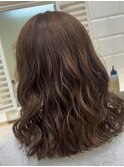 伸ばしかけにも！ロブ～ミディアムコテ巻き風パーマ
