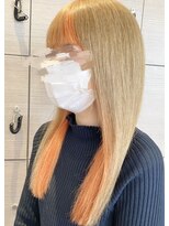 ルシア(LUCIA) インナーオレンジ/フェイスフレーミング/ブリーチカラー/朝霞