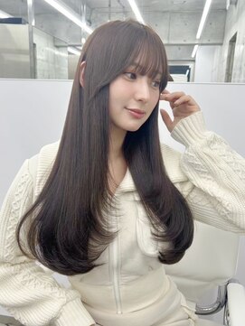 フォンズ(FONS) グレージュ ベージュ チョコブラウン 前髪カット