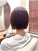【山崎あゆみ】ボブ　レッドブラウン