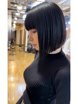 ジーディーエス(GDS)&nbsp;バーレスクボブ（切りっぱなし内巻き）ブルーブラック