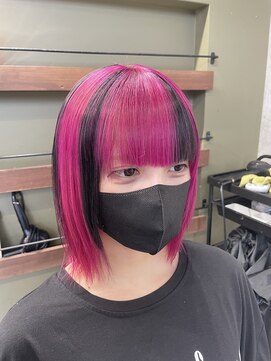 ガルボ ヘアー(garbo hair) デザインカラーハイトーン艶髪