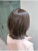 外ハネボブ/白髪ぼかし/ラベンダーブラウン/30代/40代/50代