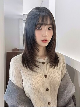 シエル バイ ケンジ 登戸 生田(CIEL by KENJE) レイヤーカット/内巻きスタイリング/シースルーバング/10代20代