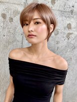 シー バイ ロンド 新宿(Sea by Lond)&nbsp;【福島】ラテベージュ耳かけくびれヘアショートボブ新宿